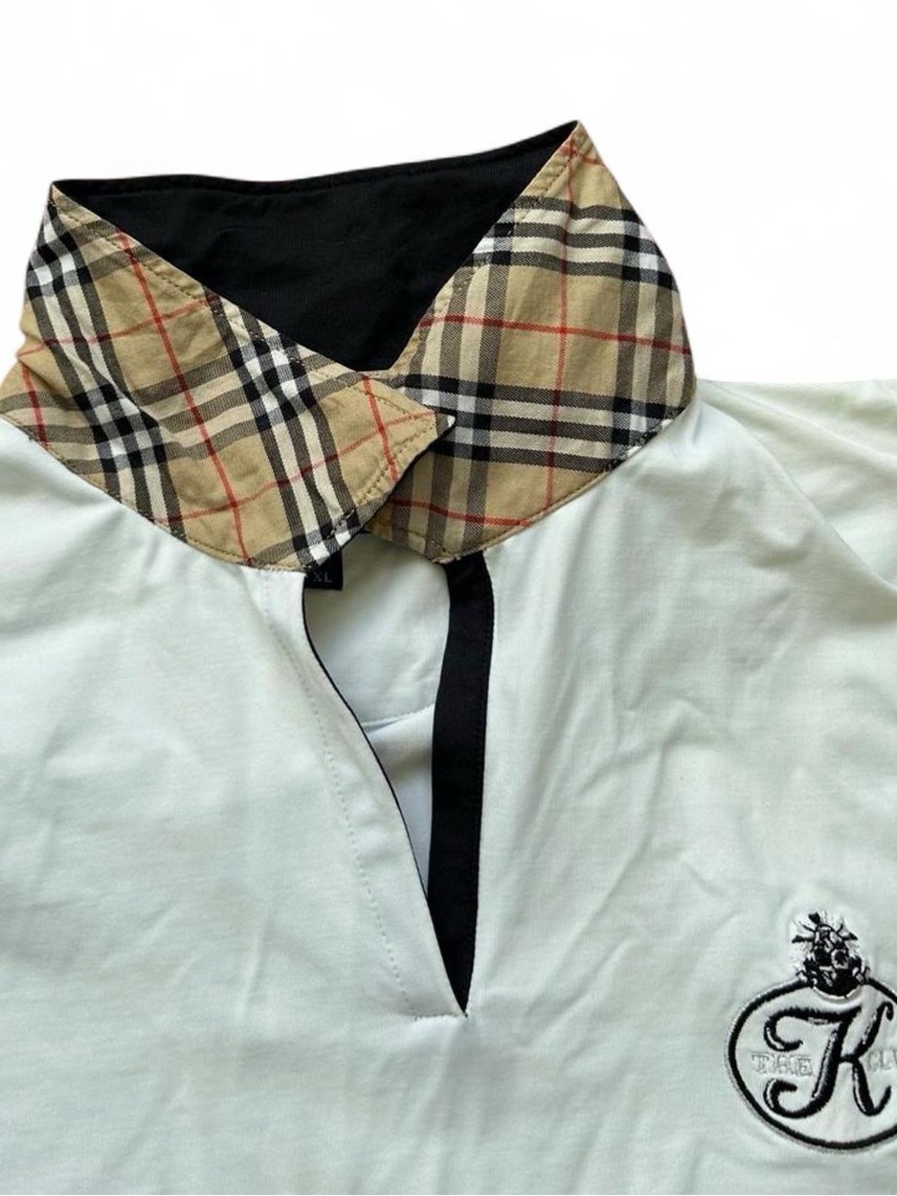 Burberry Golf Polo Shirt White Size XL